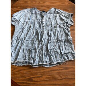 J. Jill Blue Button Down Shirt
